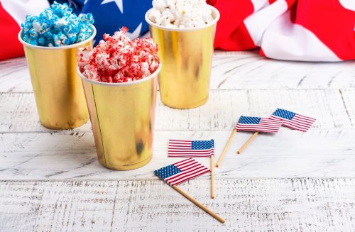 Patriotic movies concept.