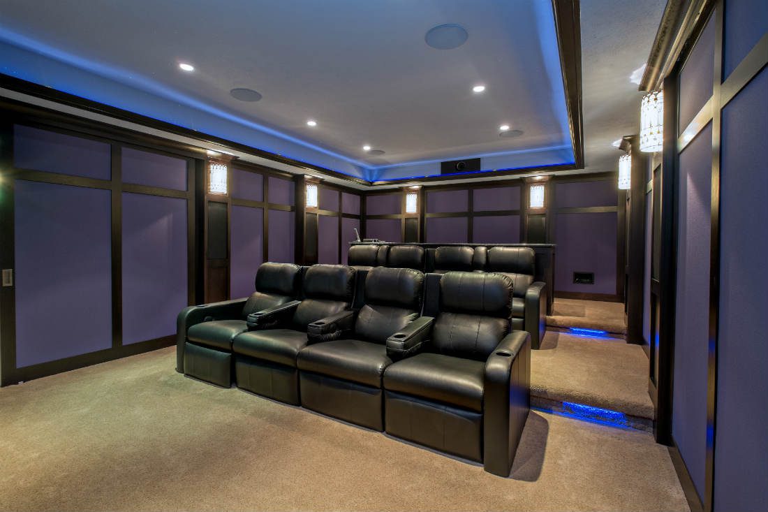 Home theater interior design. Automation Design + Entertainment