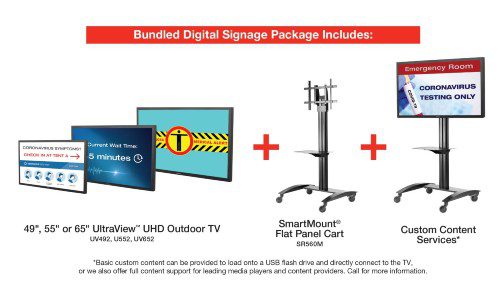 Peerless-AV UHD outdoor TV smartmount cart