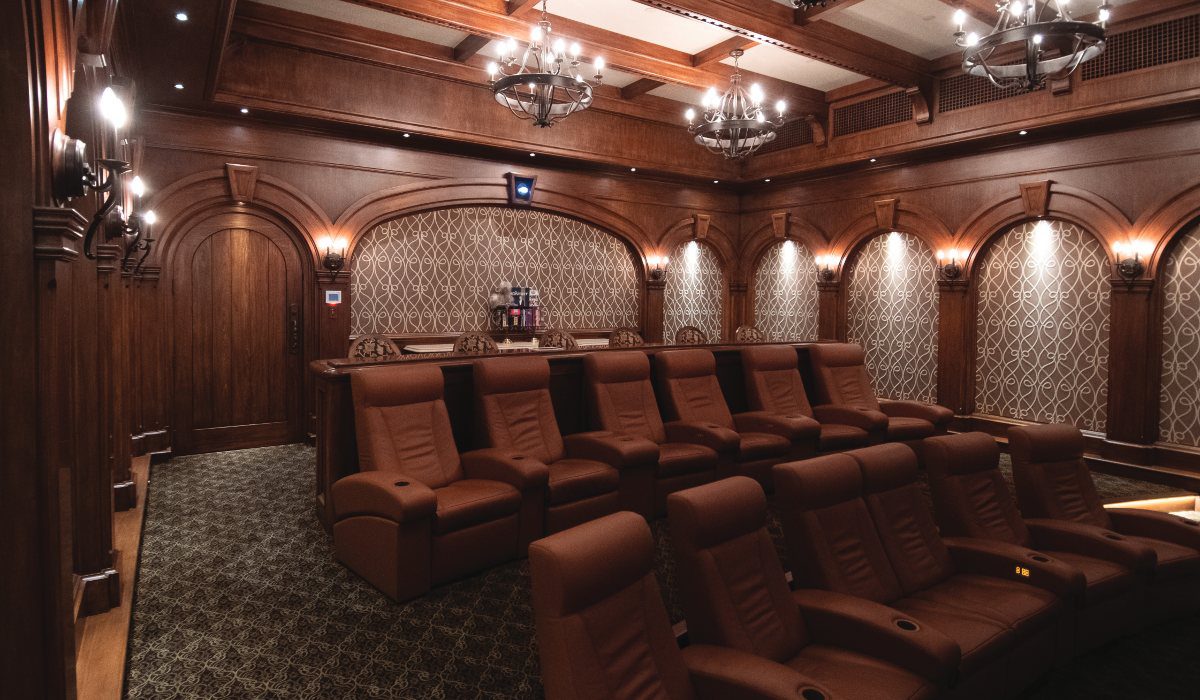 Keith Yates Design Creates Dazzling Mediterranean-Themed Home Theater in California, slide 1