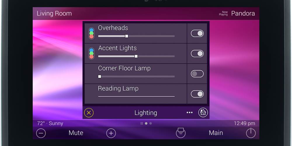 URC Vantage touchscreen