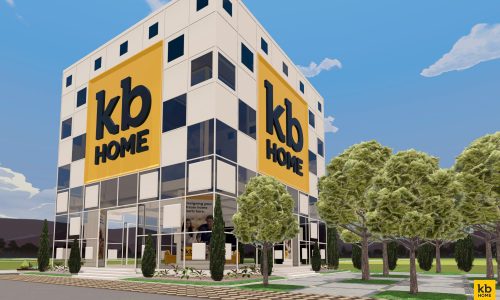 KB Home office pavilion within the Decentraland Metaverse site.