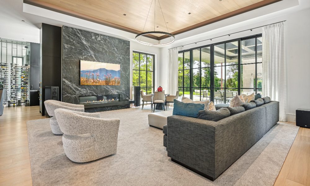 Interior contemporary estate, sprawling luxury smart home space, Atlantic Control Technologies