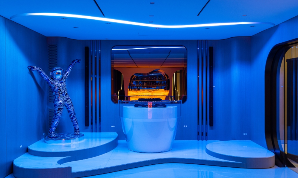 Iceberg house Crestron overhead lighting fixture lighting control Premier Group Design Electronics