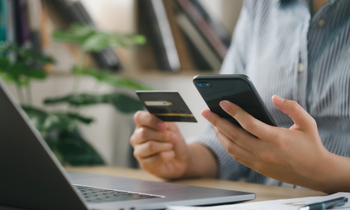 Consumer technology spending image concept
