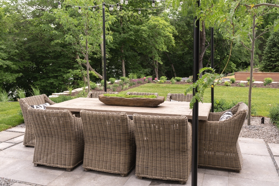 Outdoor alfresco dining area Halstead's Bay Minnesota