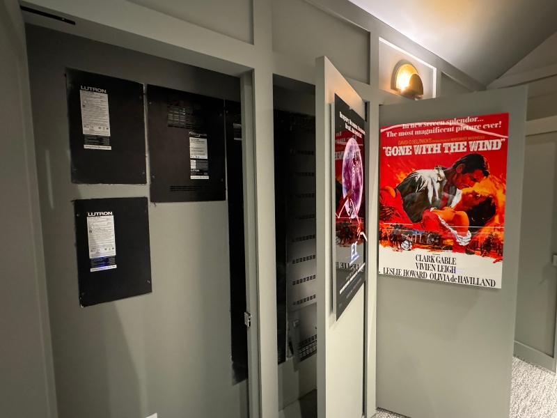 Secret AV racking to power home theater gaming room designed by Advanced Integrated Controls AIC