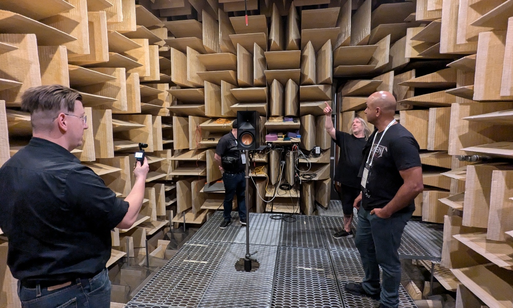Inside an anechoic chamber at PAC